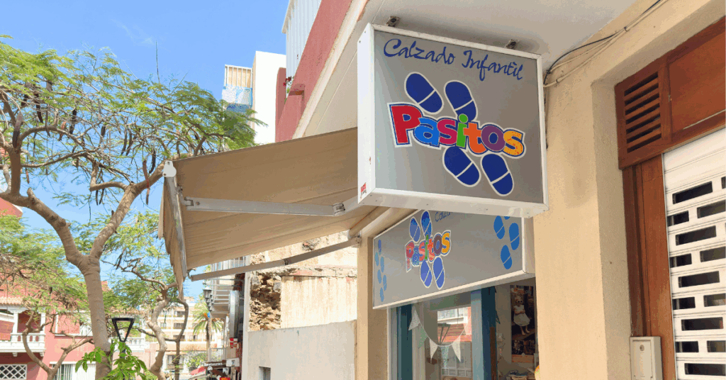 zapatería infantil en puerto de la cruz